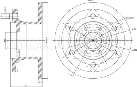 Metelli 23-0079 - Jarrulevy inparts.fi