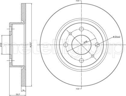 Metelli 23-0192 - Jarrulevy inparts.fi