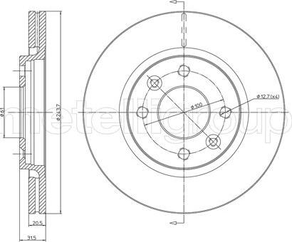 Metelli 23-0151 - Jarrulevy inparts.fi