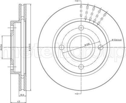 Metelli 23-0169 - Jarrulevy inparts.fi