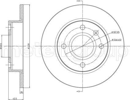 Metelli 23-0168 - Jarrulevy inparts.fi