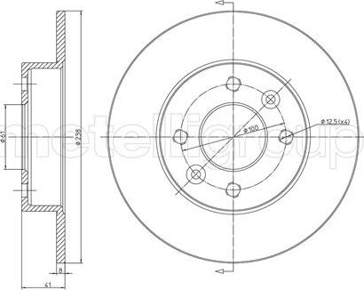 Metelli 23-0107 - Jarrulevy inparts.fi