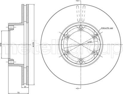 Metelli 23-0116 - Jarrulevy inparts.fi