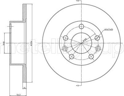 Metelli 23-0112 - Jarrulevy inparts.fi