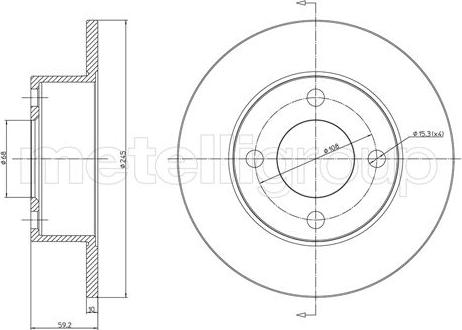 Metelli 23-0185 - Jarrulevy inparts.fi