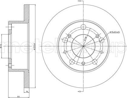 Metelli 23-0134 - Jarrulevy inparts.fi