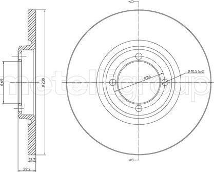 Metelli 23-0127 - Jarrulevy inparts.fi