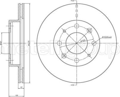 Metelli 23-0176 - Jarrulevy inparts.fi