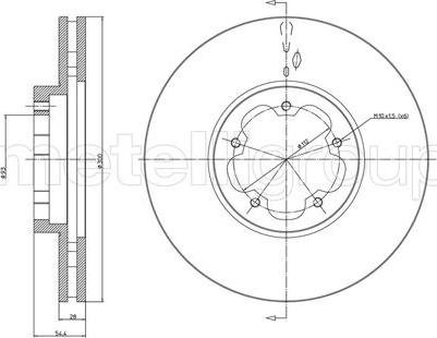 Metelli 23-0899 - Jarrulevy inparts.fi