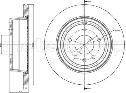 Metelli 23-0893C - Jarrulevy inparts.fi