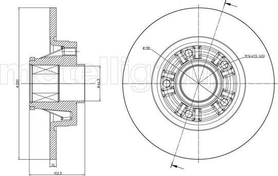 Metelli 23-0844 - Jarrulevy inparts.fi