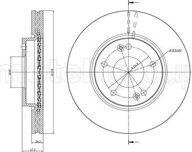 Metelli 23-0843C - Jarrulevy inparts.fi