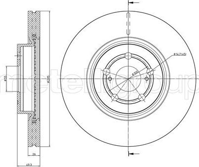 Metelli 23-0854C - Jarrulevy inparts.fi