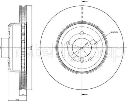 Metelli 23-0853C - Jarrulevy inparts.fi