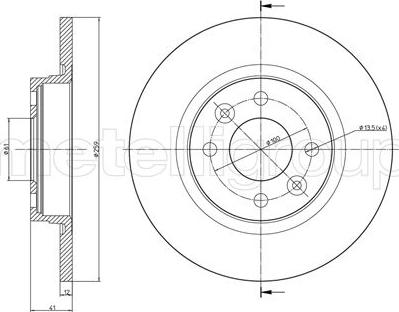 Metelli 23-0864C - Jarrulevy inparts.fi