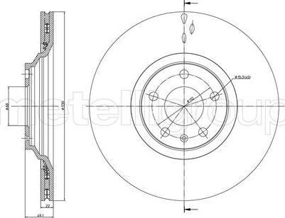 Metelli 23-0866C - Jarrulevy inparts.fi