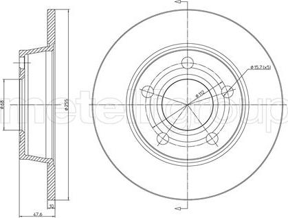 Metelli 23-0806C - Jarrulevy inparts.fi