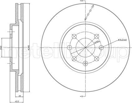 Metelli 23-0800C - Jarrulevy inparts.fi