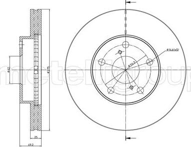 Metelli 23-0801C - Jarrulevy inparts.fi