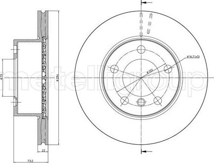 Metelli 23-0810C - Jarrulevy inparts.fi