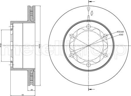 Metelli 23-0880 - Jarrulevy inparts.fi