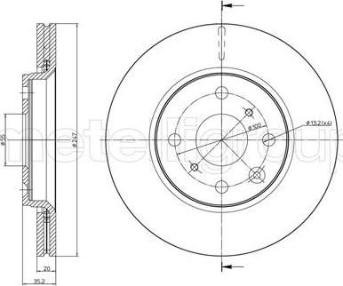 Metelli 23-0834C - Jarrulevy inparts.fi