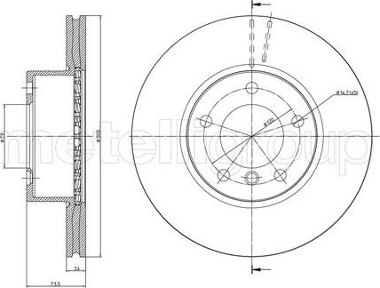 Metelli 23-0870C - Jarrulevy inparts.fi