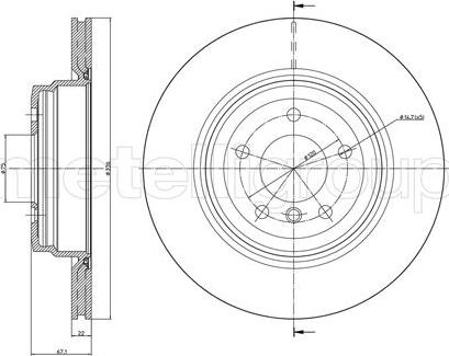 Metelli 23-0873C - Jarrulevy inparts.fi