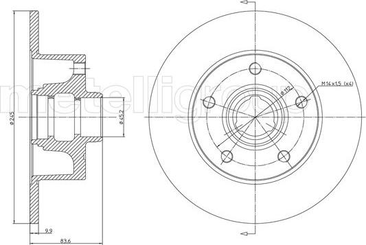 Metelli 23-0394 - Jarrulevy inparts.fi