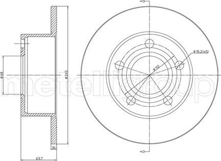 Metelli 23-0395C - Jarrulevy inparts.fi