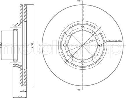 Metelli 23-0393 - Jarrulevy inparts.fi