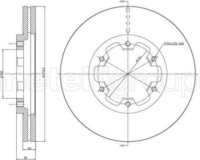 Metelli 23-0349 - Jarrulevy inparts.fi