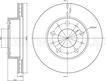 Metelli 23-0341 - Jarrulevy inparts.fi