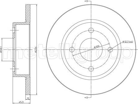 Metelli 23-0348 - Jarrulevy inparts.fi