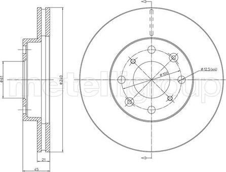 Metelli 23-0343 - Jarrulevy inparts.fi