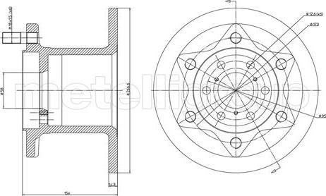 Metelli 23-0342 - Jarrulevy inparts.fi