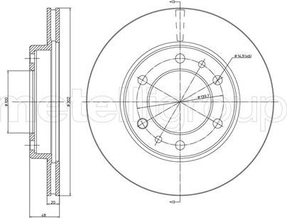 Metelli 23-0364 - Jarrulevy inparts.fi