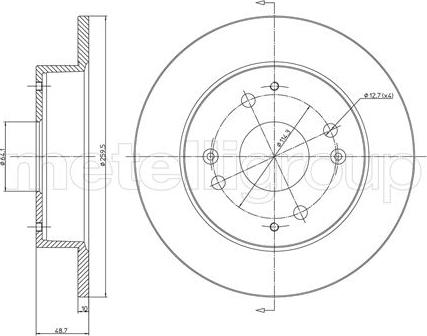 Metelli 23-0361 - Jarrulevy inparts.fi