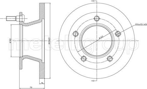 Metelli 23-0308 - Jarrulevy inparts.fi