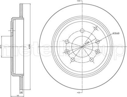 Metelli 23-0303 - Jarrulevy inparts.fi