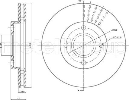 Metelli 23-0316 - Jarrulevy inparts.fi