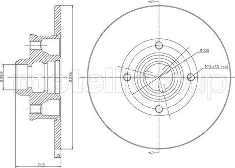 Metelli 23-0312 - Jarrulevy inparts.fi