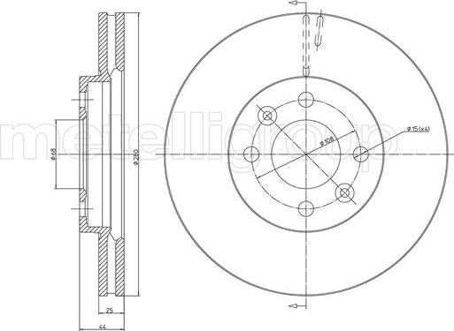 Metelli 23-0381 - Jarrulevy inparts.fi