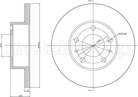 Metelli 23-0339 - Jarrulevy inparts.fi