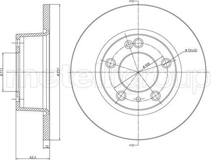 Metelli 23-0335 - Jarrulevy inparts.fi