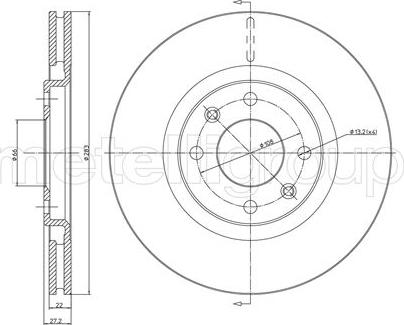 Metelli 23-0336 - Jarrulevy inparts.fi