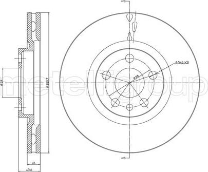 Metelli 23-0338 - Jarrulevy inparts.fi