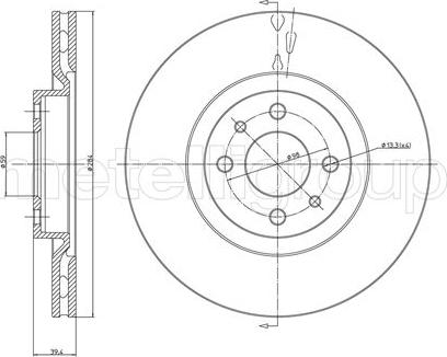 Metelli 23-0298C - Jarrulevy inparts.fi