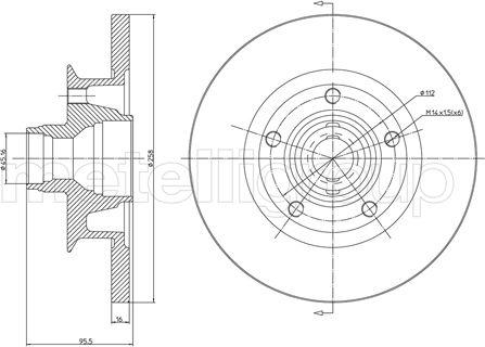 Metelli 23-0292 - Jarrulevy inparts.fi