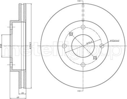 Metelli 23-0249C - Jarrulevy inparts.fi